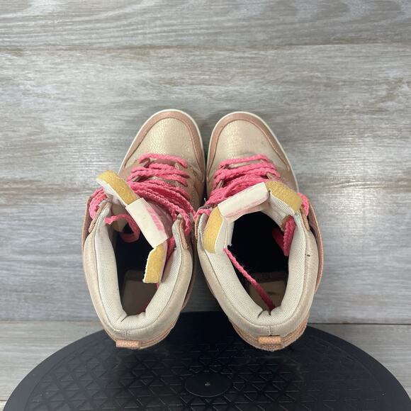 Nike Womens Dunk Sky Hi Desert Sand Gum Pink 543257-040 Wedge Sneakers Size 6.55 - Picture 6 of 8